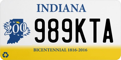 IN license plate 989KTA