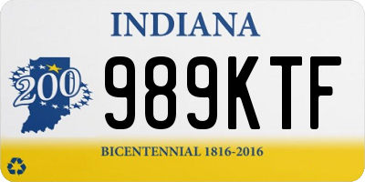 IN license plate 989KTF