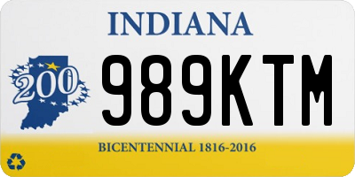 IN license plate 989KTM