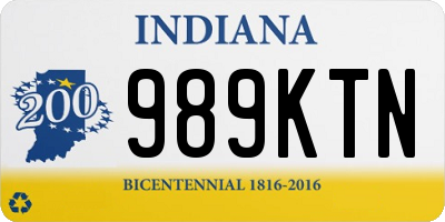 IN license plate 989KTN