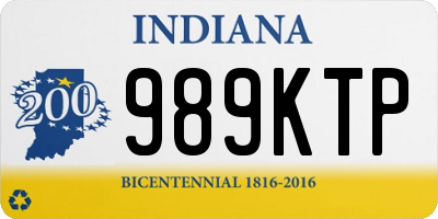 IN license plate 989KTP