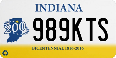 IN license plate 989KTS
