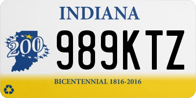 IN license plate 989KTZ