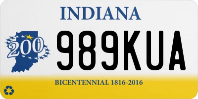 IN license plate 989KUA