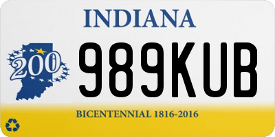 IN license plate 989KUB