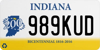 IN license plate 989KUD