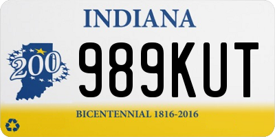 IN license plate 989KUT