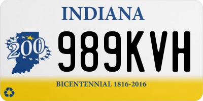IN license plate 989KVH