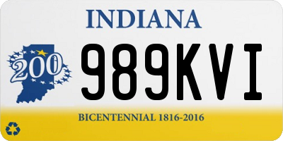 IN license plate 989KVI