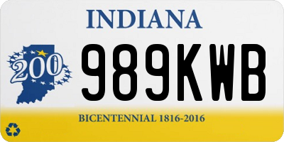 IN license plate 989KWB