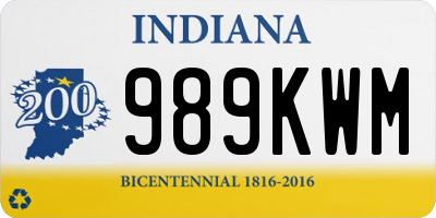 IN license plate 989KWM