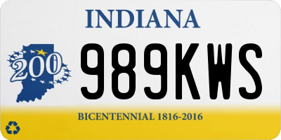 IN license plate 989KWS