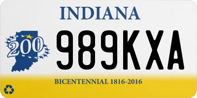 IN license plate 989KXA