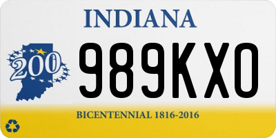 IN license plate 989KXO