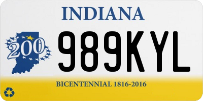 IN license plate 989KYL