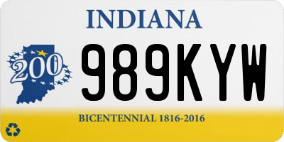 IN license plate 989KYW