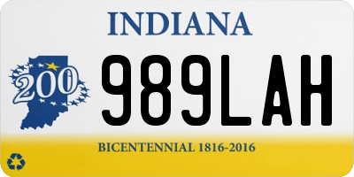IN license plate 989LAH