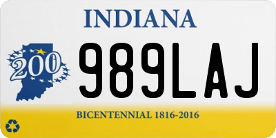 IN license plate 989LAJ