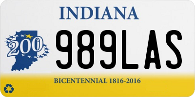 IN license plate 989LAS