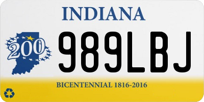IN license plate 989LBJ