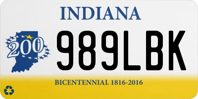 IN license plate 989LBK