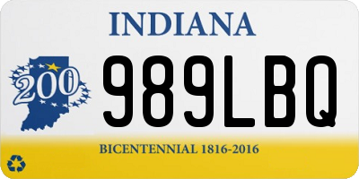 IN license plate 989LBQ