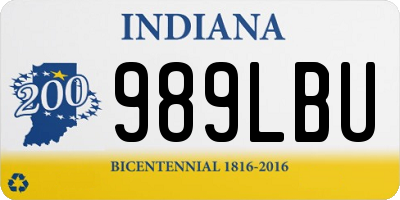IN license plate 989LBU
