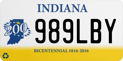 IN license plate 989LBY