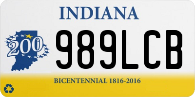 IN license plate 989LCB