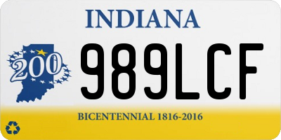 IN license plate 989LCF