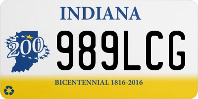 IN license plate 989LCG