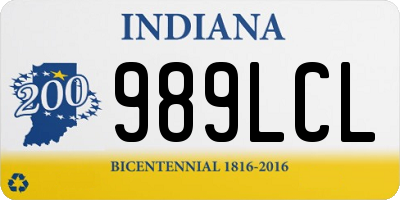 IN license plate 989LCL