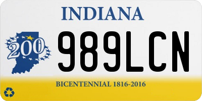 IN license plate 989LCN