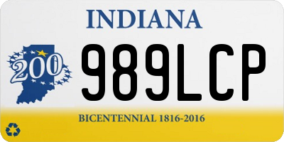 IN license plate 989LCP