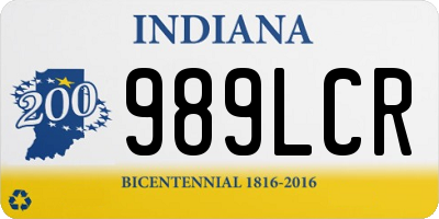 IN license plate 989LCR