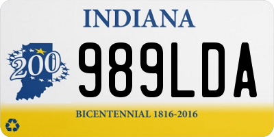 IN license plate 989LDA
