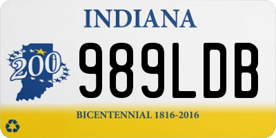 IN license plate 989LDB