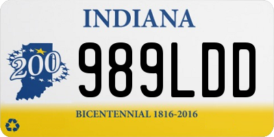 IN license plate 989LDD