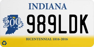 IN license plate 989LDK