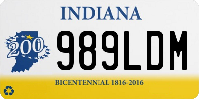 IN license plate 989LDM