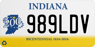 IN license plate 989LDV