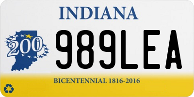 IN license plate 989LEA