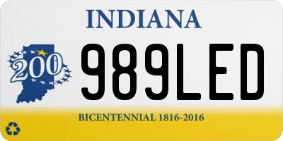 IN license plate 989LED