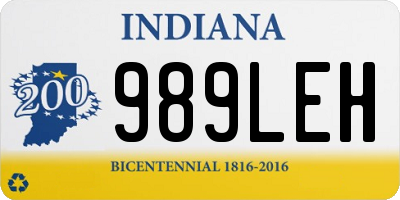 IN license plate 989LEH