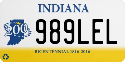 IN license plate 989LEL