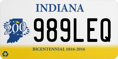 IN license plate 989LEQ