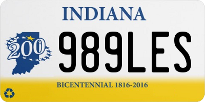 IN license plate 989LES