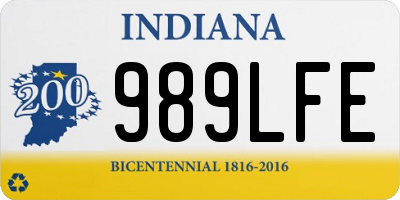 IN license plate 989LFE