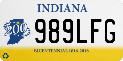 IN license plate 989LFG