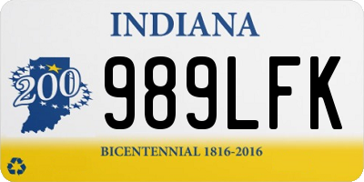 IN license plate 989LFK